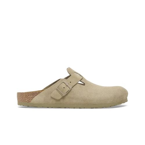 Birkenstock - Sabots Plats Boston En Cuir - Vert - 39