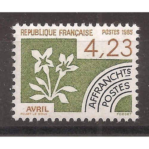 Préo 189 (1985) Préoblitéré Mois D' Avril N** (Cote 2,75e) (0899)
