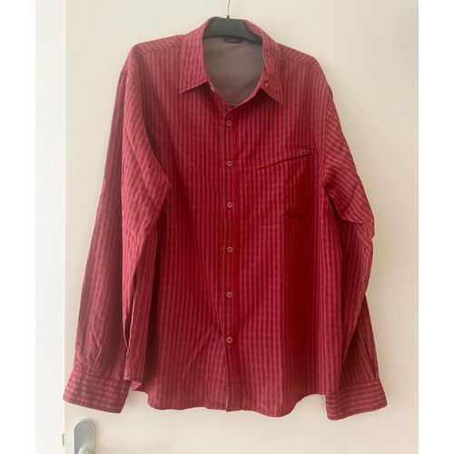 Chemise Lafuma Manches Longues Rayures Verticales Bordeaux Gris Xxl