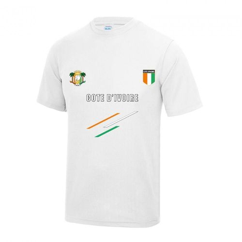 Maillot De Foot Côte Ivoire Enfant Blanc