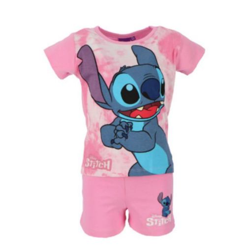 Ensemble Tee Shirt Et Short Lilo Stitch Rose
