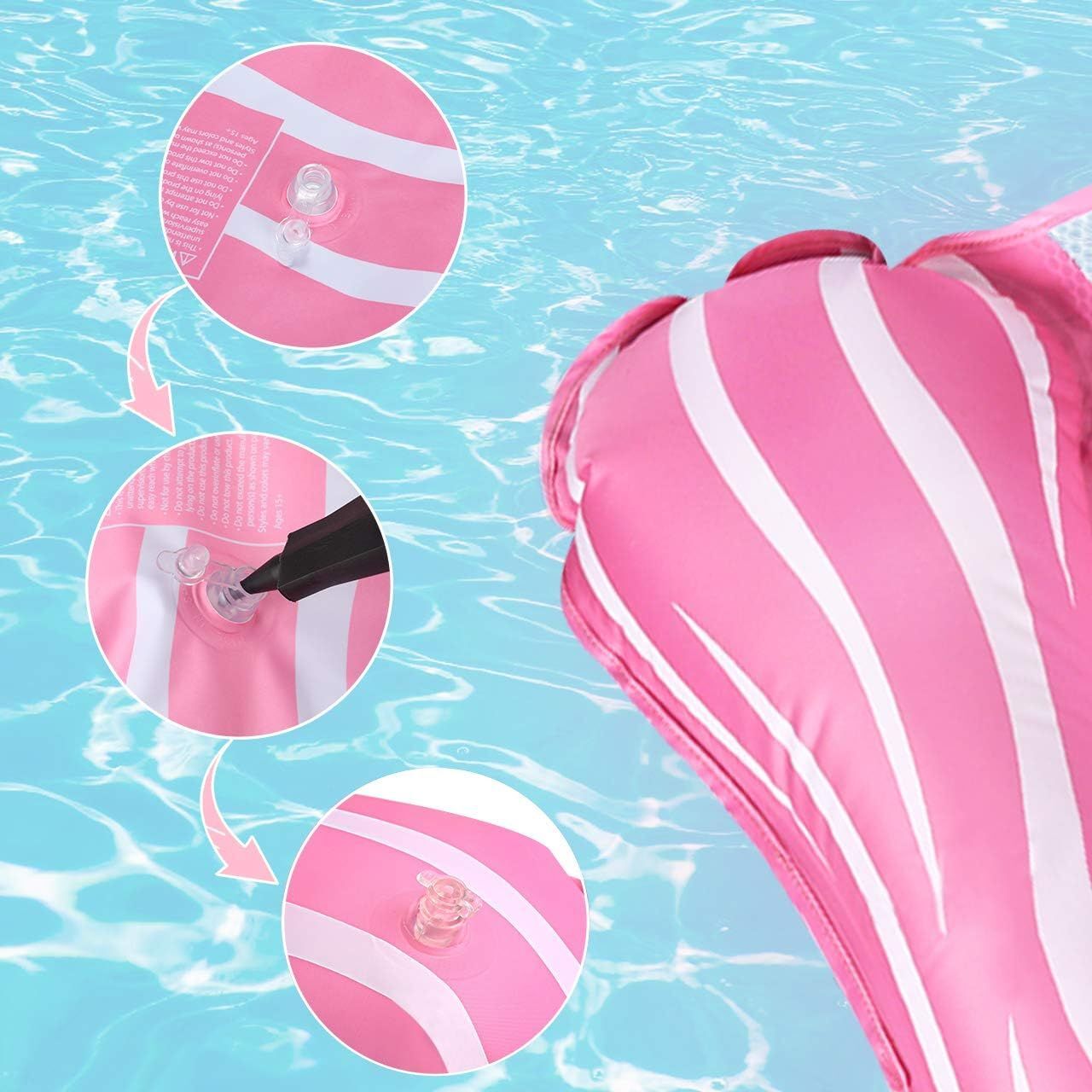 2 Balles De Plage Gonflables à Paillettes De 40 Cm - Pour Piscine, Plage, Fête D'été (rose)