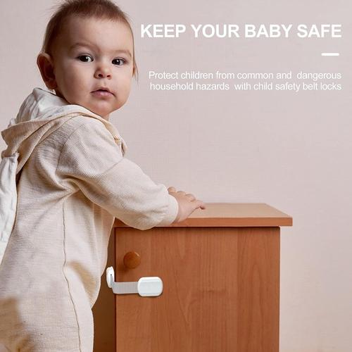 Serrure de tiroir d'armoire coulissante serrure de sécurité en U pour  enfants bébé 6 mois 