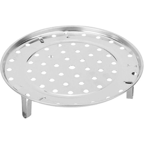 Plateau porte-vapeur en acier inoxydable Trépied en forme de V Pieds de support Rack à vapeur universel rond avec trous intensifs pour casseroles Crock Pots Vapeur