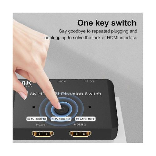 8k compatible Commutateur 2x1 1x2 Bi direction Switcher 4 In 1 Out compatible Switcher Splitter 8k 60h