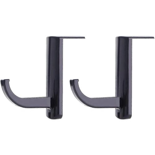 Support Casque Cintre Crochet Montage Pince Pour La Maison Et Le Bureau 2 Pcs Noir