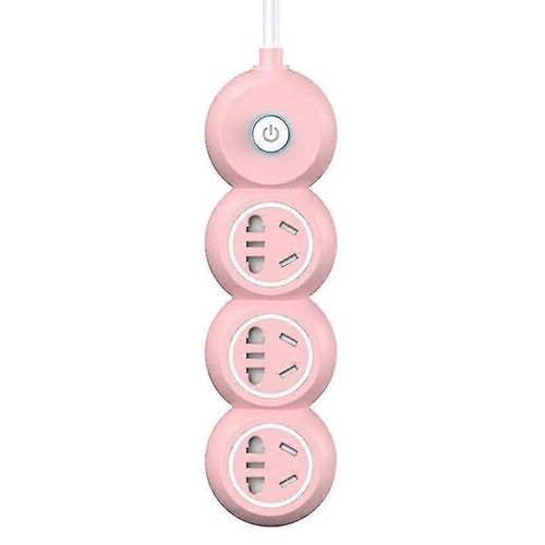 Carte De Prise Câble De Barre De Charge Multifonction Usb Convertisseur De Prise De Carte Sans Fil Bande D¿Alimentation De Carte De Brassage Poreuse (Rose, 0,8 M)