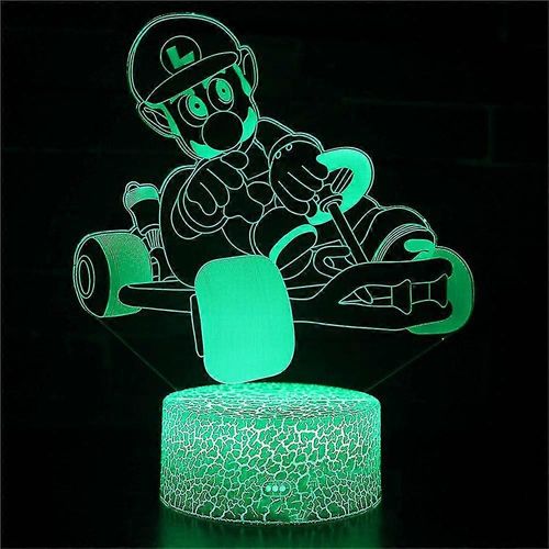 Super Mario Bros Lampe 3d LED Veilleuse avec 7 couleurs Changer Touch Control Nightlight Home Décoration Cadeaux