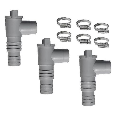 3pcs Pvc Pool Filter Pump Adapter Sets pour 32mm Tuyau de tuyau sur / hors Piston Vanne étanche Scellé Re