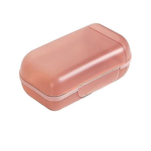 2pcs Mini Petit Savon Boîte De Rangement Vaisselle Récipient Avec Couvercle Douche Salle De Bain Camping Extérieur Portable Rose