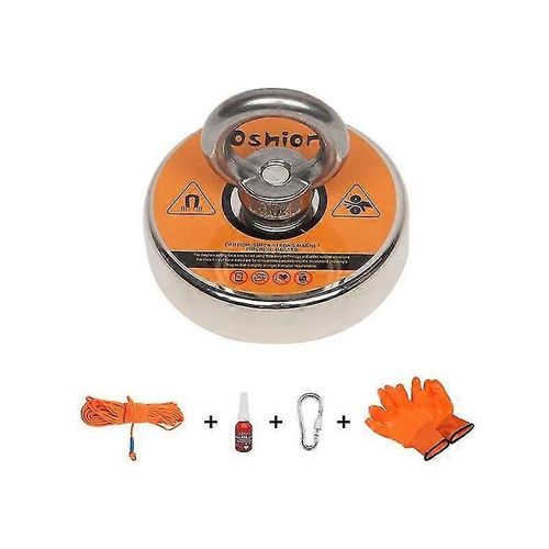 Kit De Pêche Magnétique Avec Aimant Puissant Pour Tirer 550 Lbs Gants De Corde Aimants De Pêche De Casier De Filet Avec Corde Pour La Chasse Au Trésor Sous-Marine Et Re