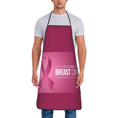 Tablier de sensibilisation au cancer du sein Imperméable à l¿eau à la maison Cuisine Cuisine Cuisson Jardinage Tablier Pour Femmes Hommes 9