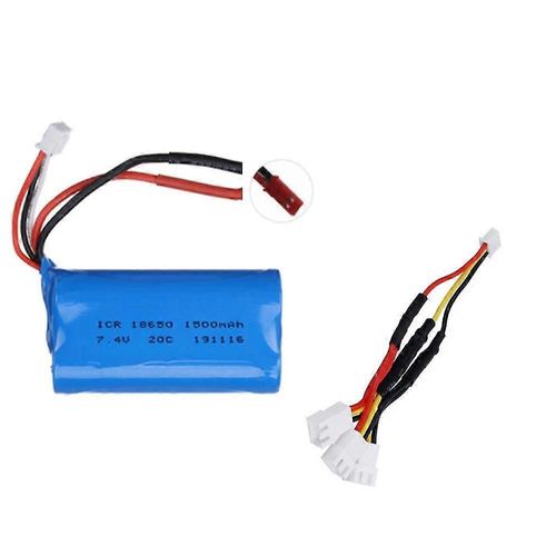 7.4v 1500mah Lipo Batterie 18650 Et Chargeur Usb Compatible Ud1601 Ud1602 Sg1603 Sg1604 Rc Car Boat Drone Pièces 7.4v 2s Batterie Jst Plug-Générique