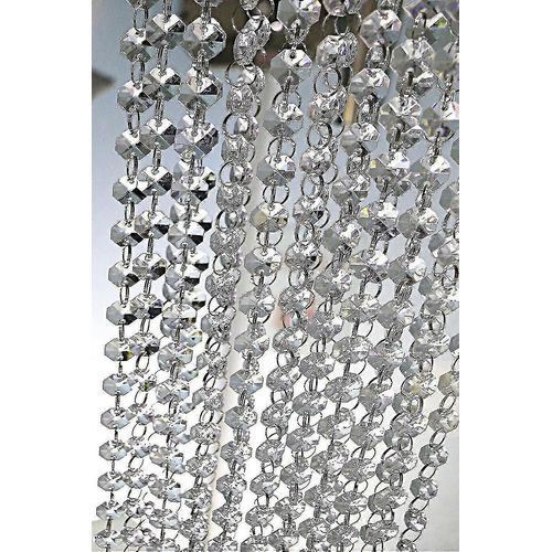 10 Pcs Guirlande De Cristal Brins 3.3ft Suspendu Lustre Gem Chaîne De Perles De Verre Pour Porte 18mm Clair