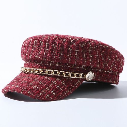 Chapeau Militaire En Acrylique Pour Femme,Chapeau De Marin D'automne,Chapeau De Cadet De Voyage Féminin,Casquette De Capitaine,Bérets 02