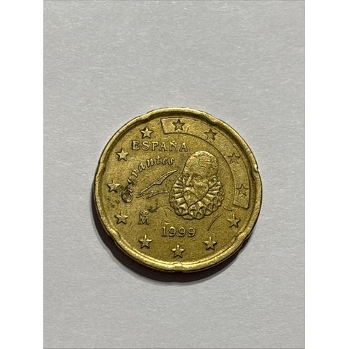 Rare Piece De 20 Centimes Cervantes 1999 Espagne 