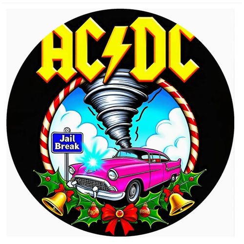 PANNEAU ROND ALUMINIUM  20cm - DECORATION - THEME HARD ROCK -