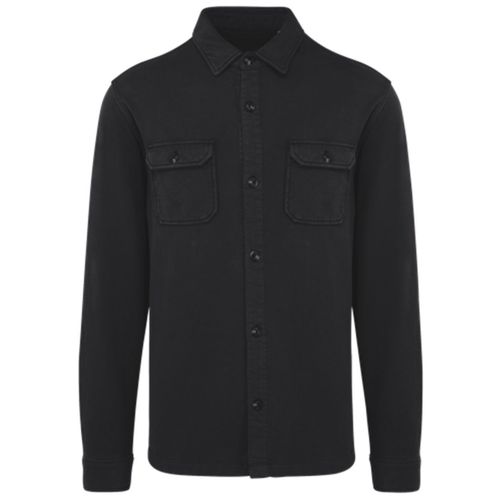 Surchemise Écoresponsable Délavée En Molleton Gratté - Homme - Pat521 - Noir