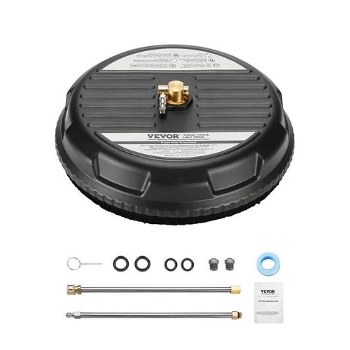Nettoyeur de Surface pour Nettoyeur Haute Pression-VEVOR-385 mm-Accessoire Nettoyeur sol en Acier Inox sur Roues-pour Béton Patio
