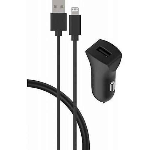 Chargeur De Voiture Usb A Câble Usb A/Lightning 2.4a Fastcharge, Noir