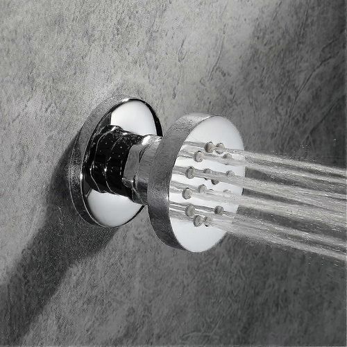 Jet Latéral Chrome Jet Réglable Buse Ronde Buse Douche à Main Douche Murale Massage Jet Pour Salles de Bains 50x50 mm