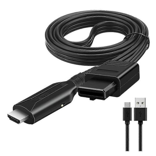Wiistar Hd N64 Vers Hdmi-Compatible Convertisseur Hd Link Câble Pour N64/Gamecube/Snes Plug And Play 1080p Hdmi-Compatible Converte