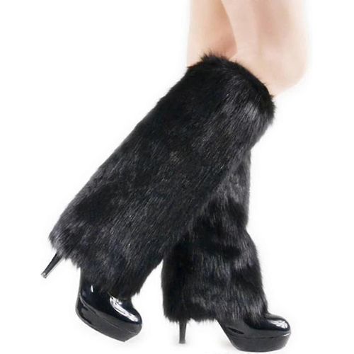 Fourrure Pour Femmes Chauffe-Jambes Sexy Furry Fuzzy Leg Warmers Soft Boot Cuffs Cover
