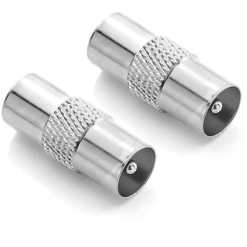 Mâle à mâle TV Coupleurs coaxiaux aériens 2 pcs, Rf Coax Adaptateur aérien Antenne Adaptateur Connecteur Couplage Connecteur Coaxial Mâle à Mâle