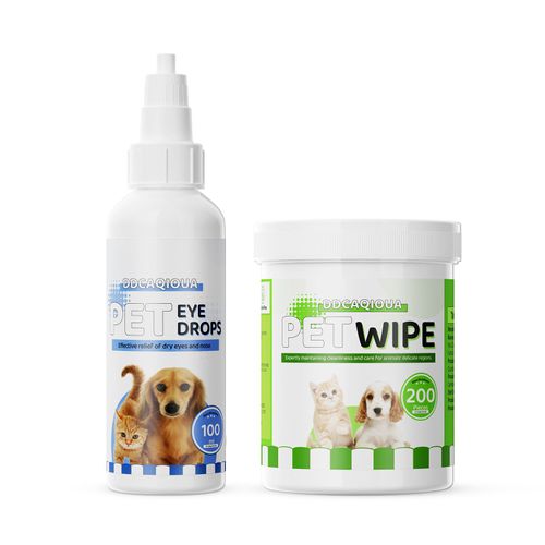Lingettes Pour Les Yeux De Chien 200pcs, Lingettes Pour Enlever Les Taches De Larmes,Détachant Anti-Larmes Pour Chiens 100ml