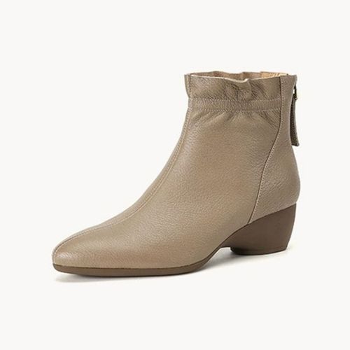 Bottines À Semelles Souples De Style Parfumé À Talons Compensés - 37