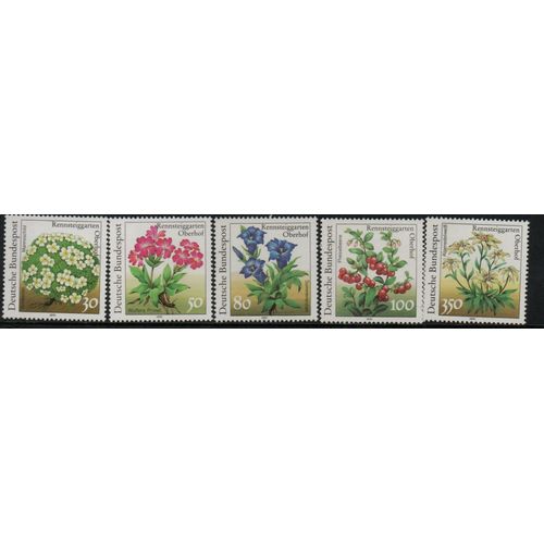 Allemagne Timbres Les Fleurs 1991