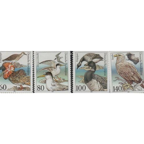 Allemagne Timbres Les Oiseaux 1991