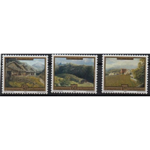 Liechtenstein Timbres Du Peintre Kuhne 1993