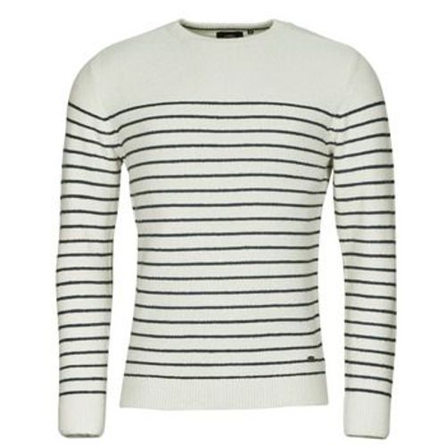 Pull Petrol Industries Men Knitwear Round Neck Basic Blanc