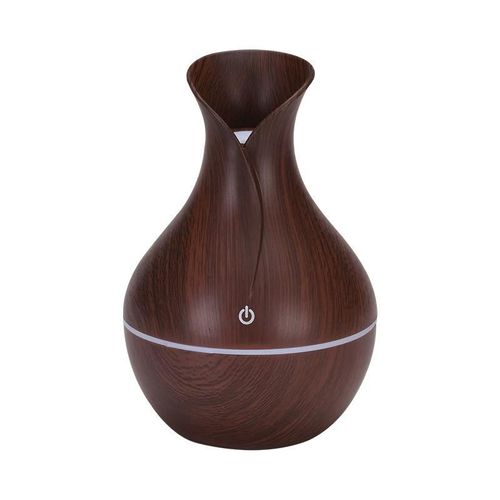 Portable USB Mini vase humidificateur blanc profond bois grain silencieux