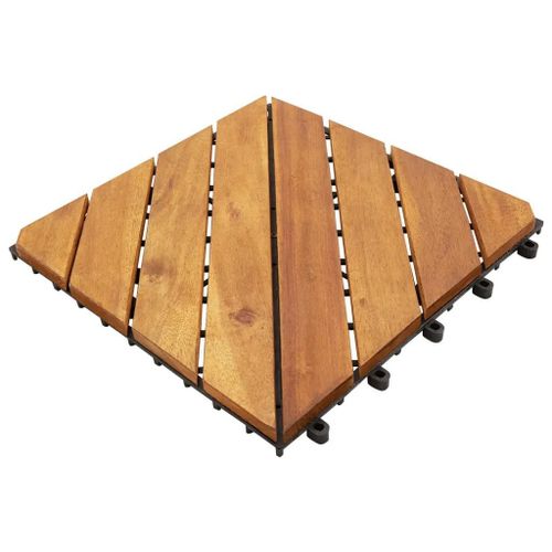Tuiles de terrasse 20 pcs Marron 30x30 cm Bois massif d'acacia