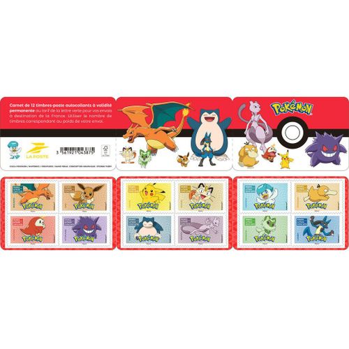 Timbres "Pokemon" Autocollants