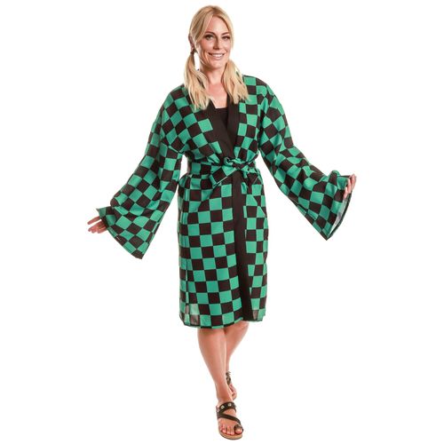Déguisement Kimono Manga À Damier Adulte - Taille: M