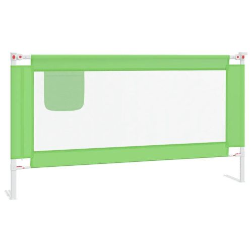 Barrière De Sécurité De Lit D'enfant Vert 160x25 Cm Tissu