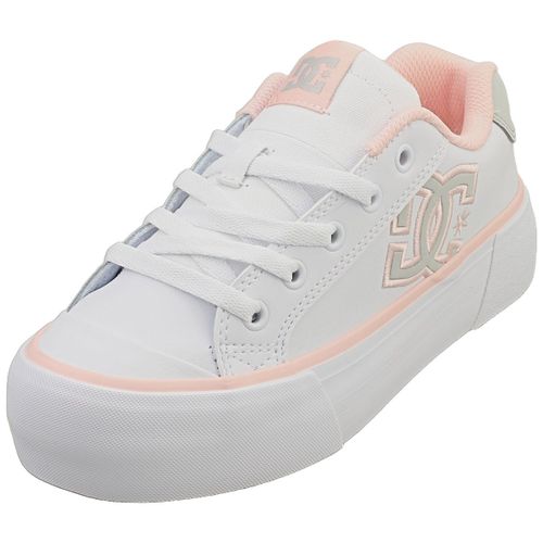 Dc Shoes Chelsea Platform Blanc Rose Skate Trainers