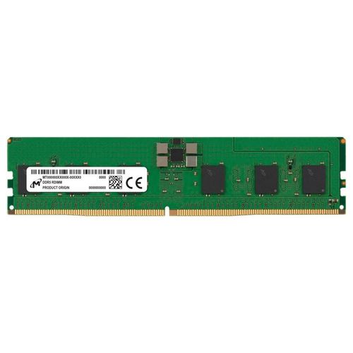 Micron - DDR5 - module - 16 Go - DIMM 288 broches - 6400 MHz / PC5-51200 - CL52 - 1.1 V - mémoire enregistré - ECC - vert