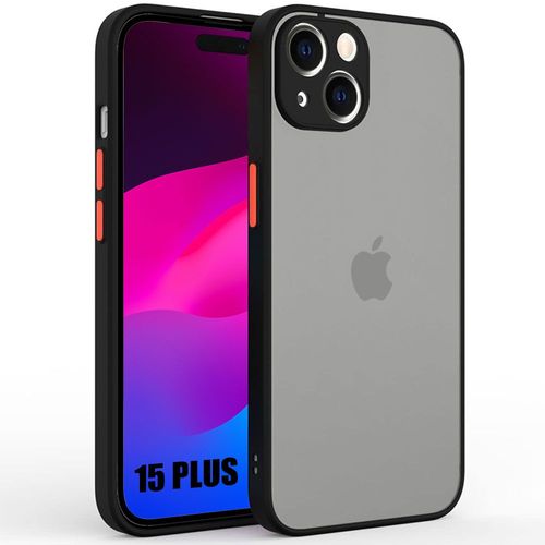 Coque Pour Iphone 15 Plus, Protection Ultra Fin Silicone Mat Antichoc - Noir - Booling