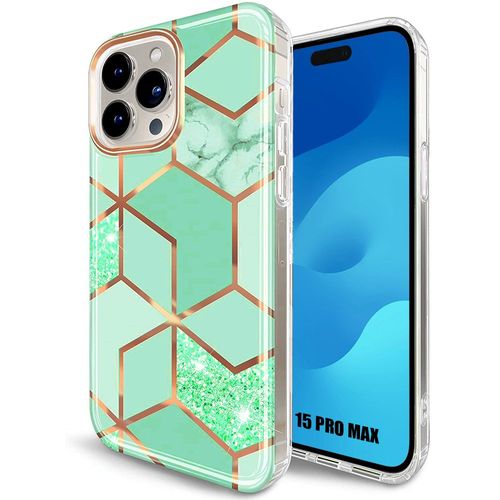 Coque Pour Iphone 15 Pro Max, Design Mince Et Élégant Tpu Résistant Anti-Rayures Turquoise - Booling