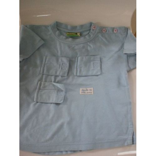 Tee Shirt Bleu Ciel Dpam 23 Mois