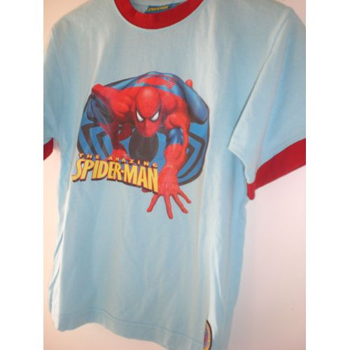 Tee Shirt Spiderman Bleu 12 Ans Neuf