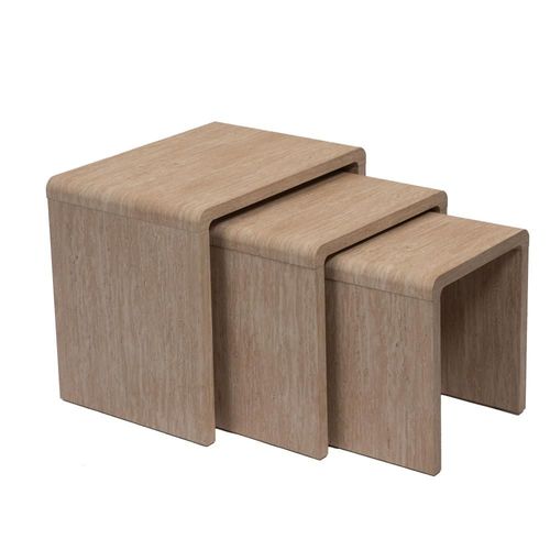 Set De 3 Bouts De Canapé Travertin