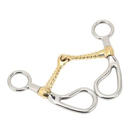 Mors De Bouche De Cheval En Acier Inoxydable De 125 Mm Mors De Mors De Bouche De Cheval Avec Joint En Cuivre Pour Equipement Equestre D'entrainement