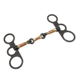Mors De Cheval Style Occidental Motif Feuille En Acier Au Carbone Anneau En Cuivre Mors Articule Pour Ferme Equestre