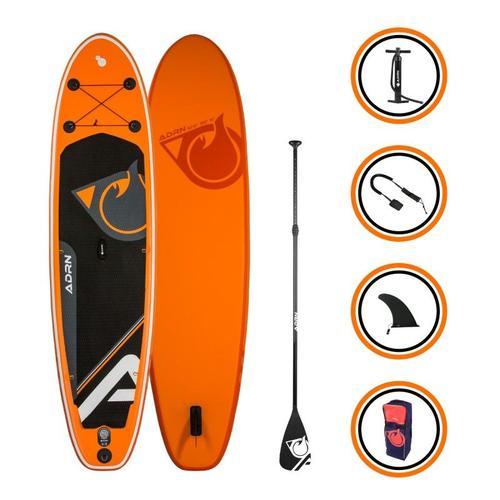 Paddle Gonflable Cruiser 10'2 30'' 5'' (310x76x12,7cm) Avec Pompe, Pagaie, Leash Et Sac De Transport - Orange