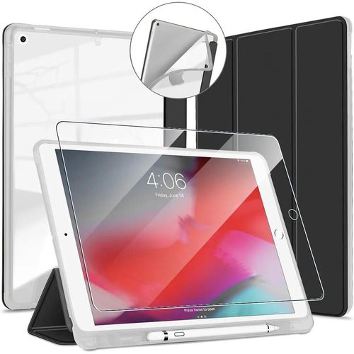 Coque + Verre Trempé Pour Ipad Air 3 10,5 Pouces / Ipad Pro 10,5 Pouces - Protection Intégrale Renforcée Avec Porte-Stylet - Noir - E.F.Connection